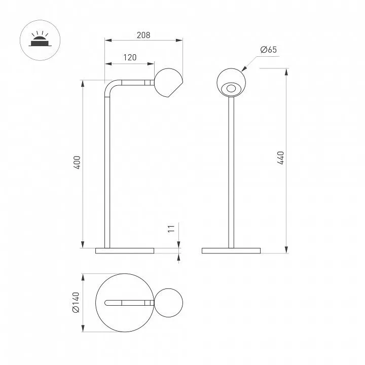 Настольная лампа декоративная Arlight OTTORI 058487