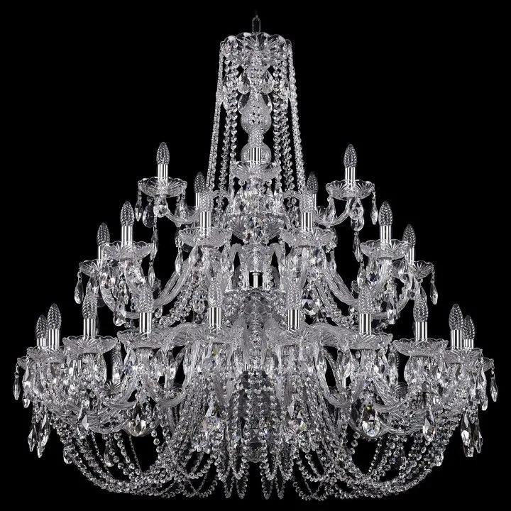Подвесная люстра Bohemia Ivele Crystal 1402 1402/20+10+5/400/3d/Ni