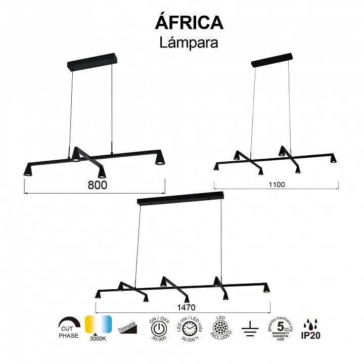 Подвесная люстра Mantra Africa 9409