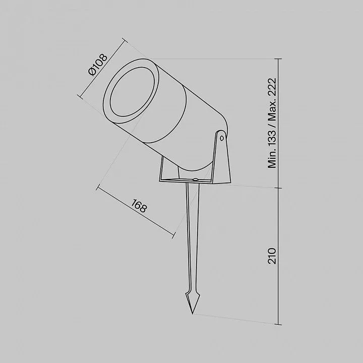 Наземный прожектор Maytoni Outdoor Берн O050FL-L15GF3K