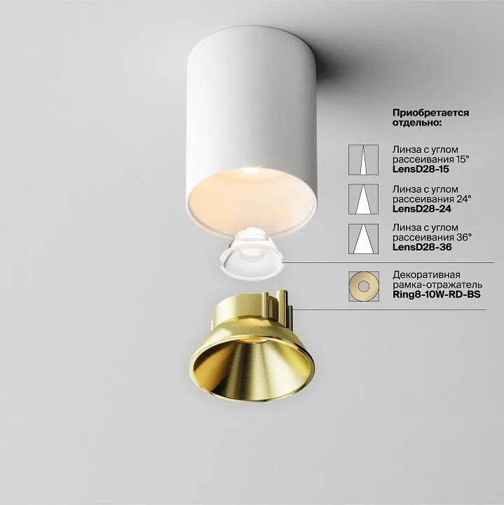 Накладной светильник Maytoni Technical Альфа C064CL-8W2.7K-RD-WB