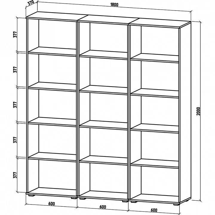 Стеллаж комбинированный Тунис-6