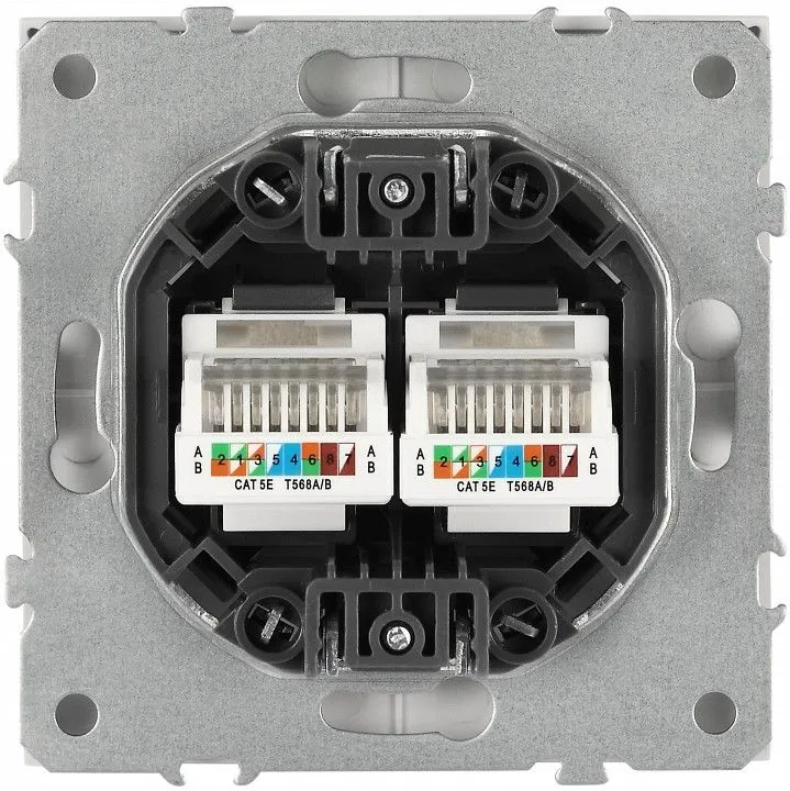 Розетка двойная Ethernet RJ-45 без рамки Эра Galaxy Б0070770
