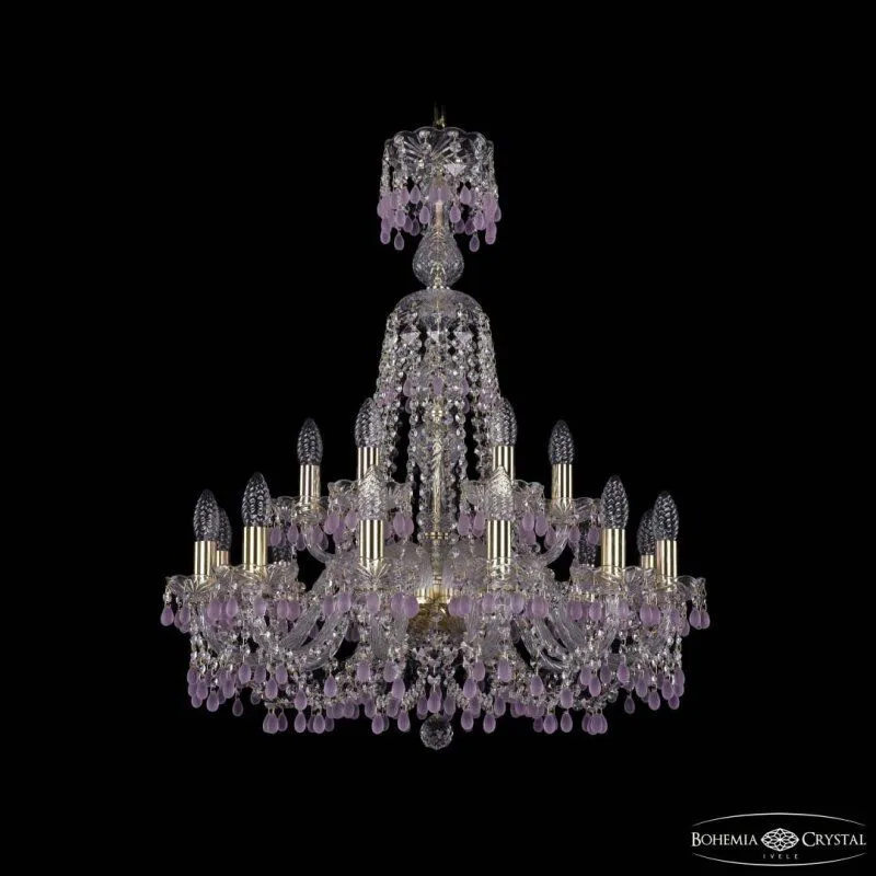 Подвесная люстра Bohemia Ivele Crystal 1410 1410/12+6/240/XL-80 G V7010