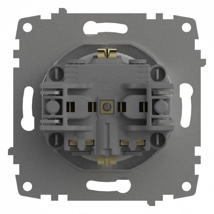 Розетка с заземлением и со шторкой, без рамки Elbi Eleсtriс Zena Vega 609-015600-243
