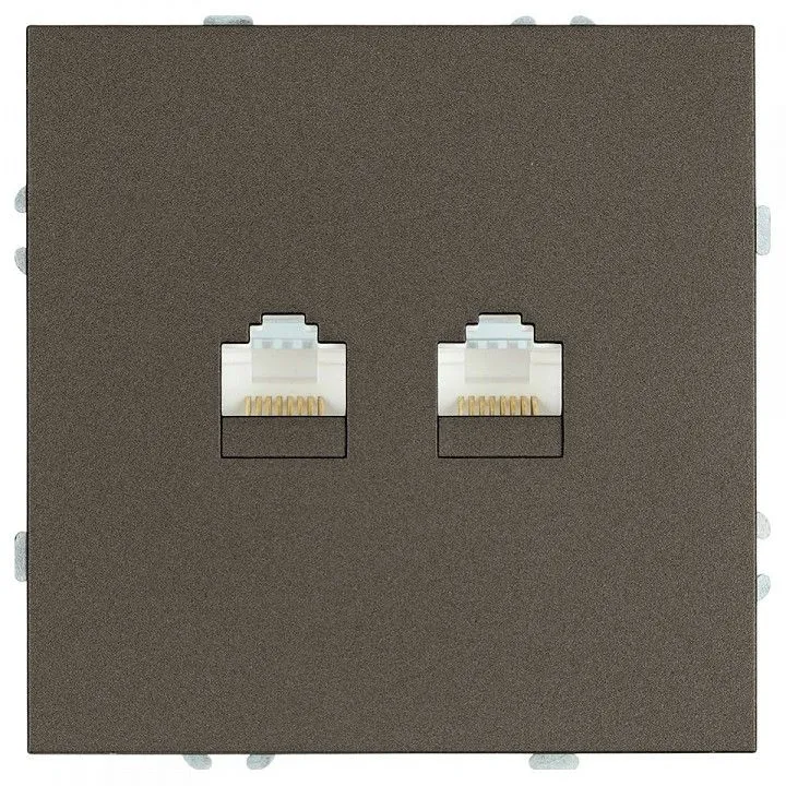 Розетка двойная Ethernet RJ-45 без рамки Stekker Эмили 49926