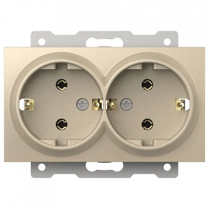 Розетка двойная с заземлением, без рамки Elbi Eleсtriс Zena Vega 609-012500-907