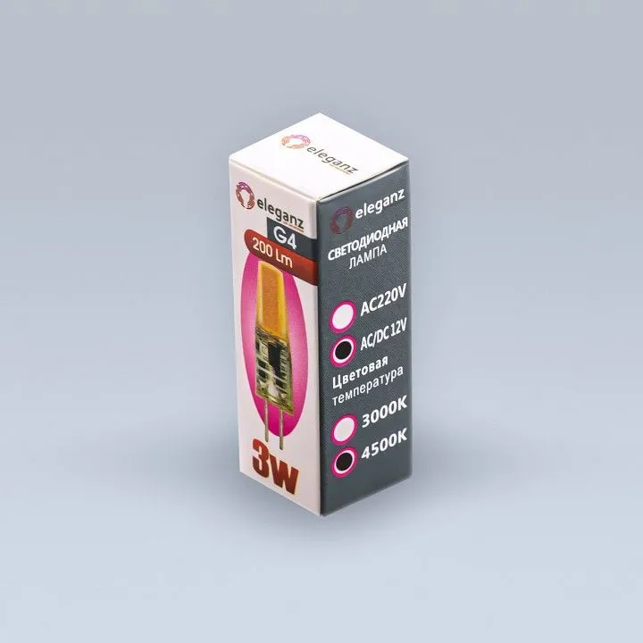 Лампа светодиодная Eleganz  G4 3Вт 4500K 1302