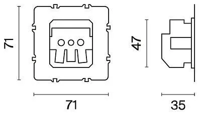 Механизм розетки с заземлением Voltum S70 VLS0401M