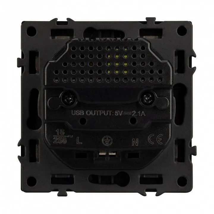 Розетка с заземлением и со шторкой и 2хUSB type A, без рамки Arlight NOBE 054289(1)