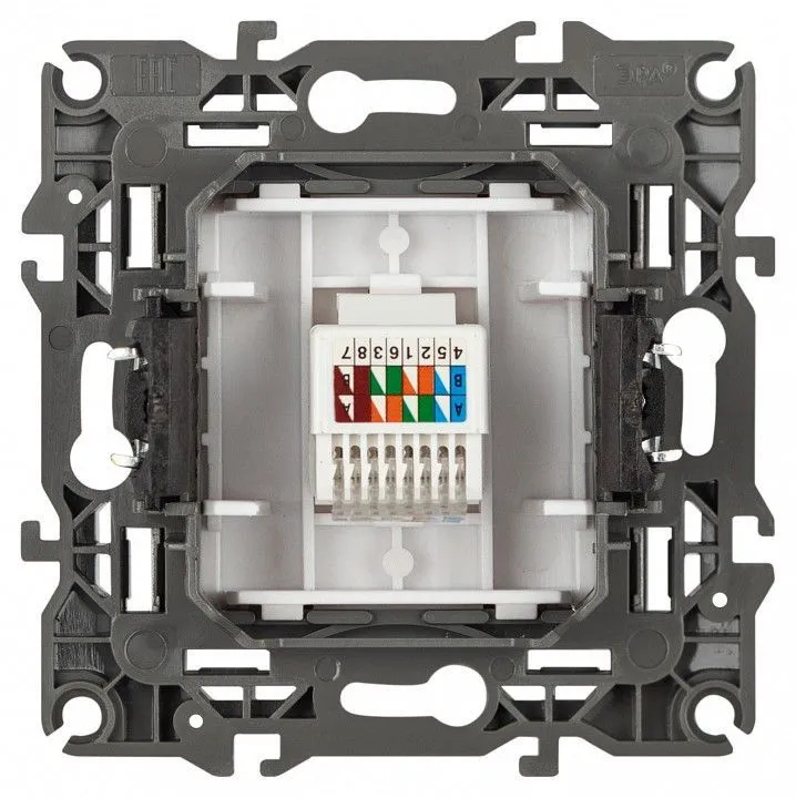 Розетка Ethernet RJ-45 без рамки Эра Эра 12 12-3107-01М