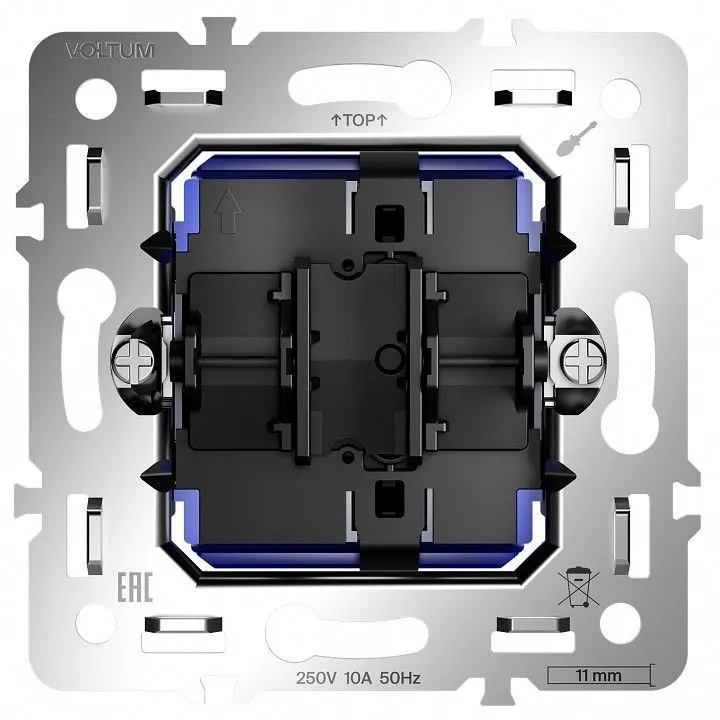 Механизм выключателя одноклавишного Voltum S70 VLS0101M