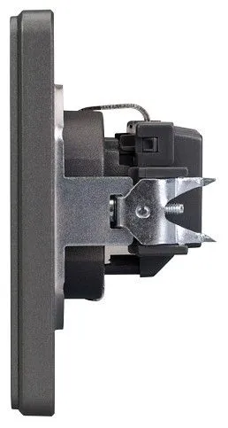 Розетка с заземлением и со шторкой, без рамки Kranz ROUND KR-78-0701-2