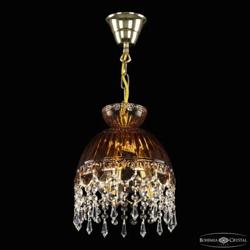 Подвесная люстра Bohemia Ivele Crystal 5478 5478/22 G Amber/M-1G Drops