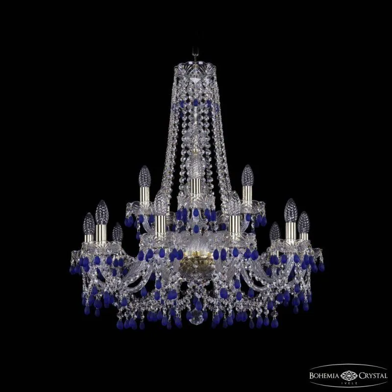 Подвесная люстра Bohemia Ivele Crystal 1410 1410/10+5/240/h-75 G V3001