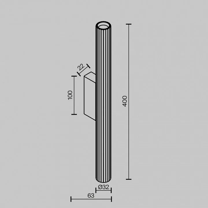 Бра Maytoni Technical Калипсо C082WL-12W2.7K-B