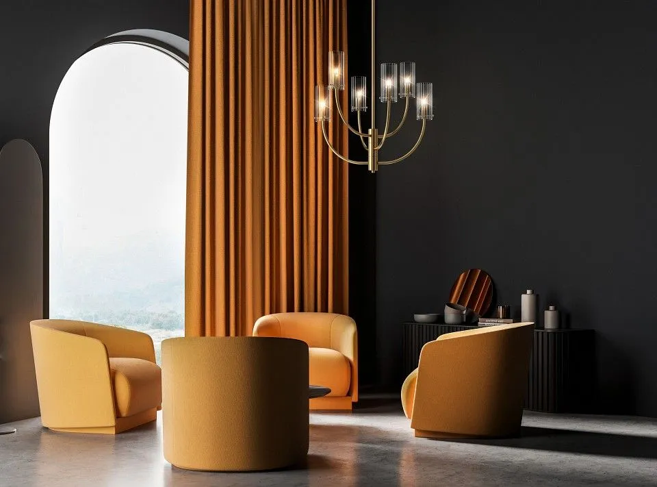 Люстра на штанге Maytoni Арко MOD223PL-06BS