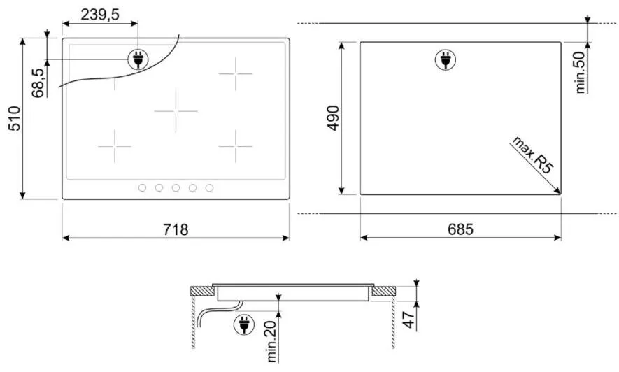 Варочная панель Smeg P875PO