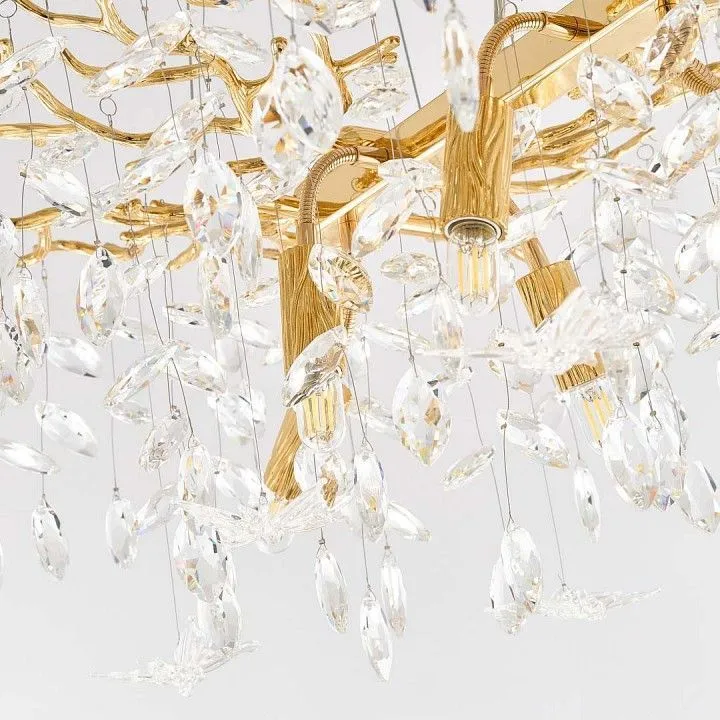 Подвесная люстра Arte Milano Веточка 230210.700.6.E14.D2 GD BUT-Clear
