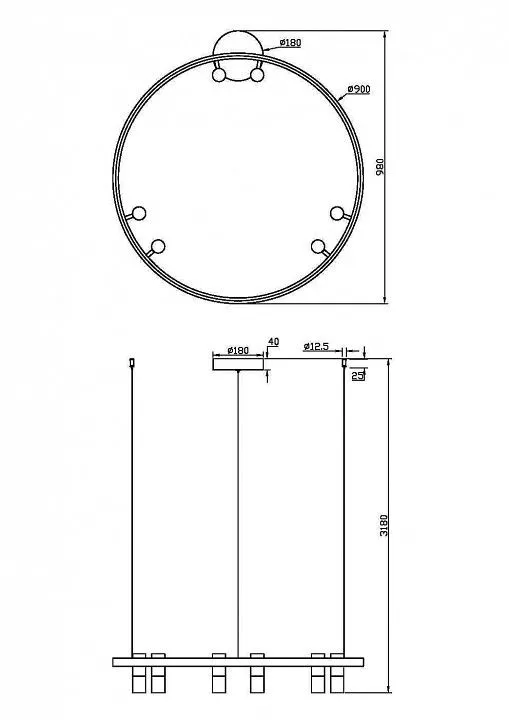 Подвесная люстра Maytoni Спутник MOD102PL-L42WK