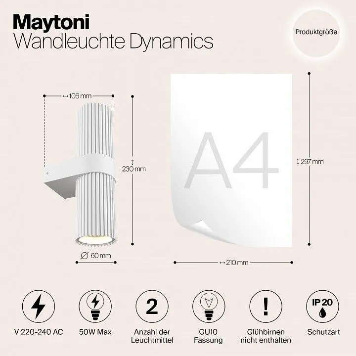 Бра Maytoni Динамика MOD326WL-02W