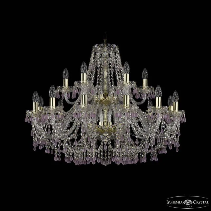 Подвесная люстра Bohemia Ivele Crystal 1410 1410/10+5/300/2d G V7010