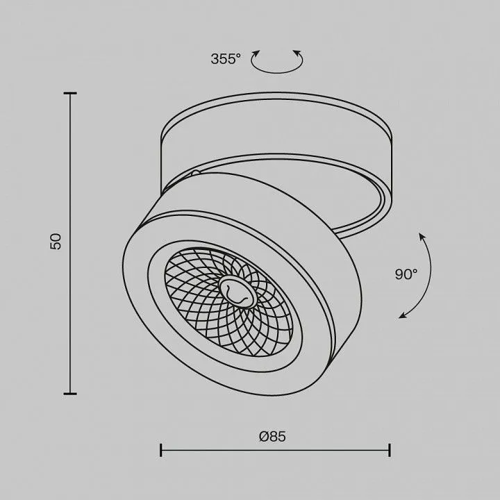 Накладной светильник Maytoni Technical Магия C022CL-7W3K-B-1