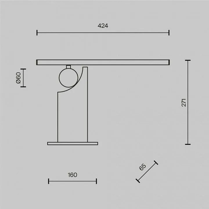Настольная лампа декоративная Maytoni Монументо MOD467TL-L9B3K