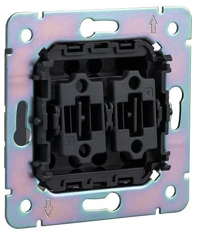 Переключатель перекрестный двухклавишный без рамки Kranz ROUND KR-78-0733-3