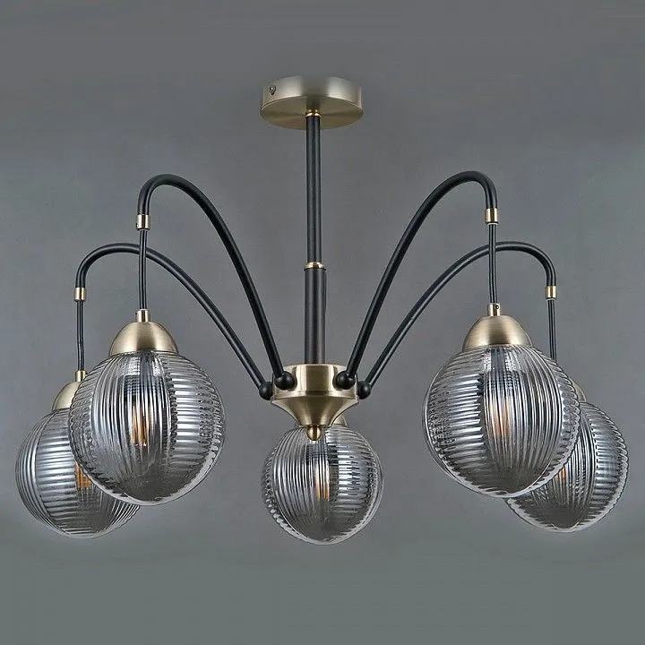 Люстра на штанге ILLUMICO  IL0433-5PSQ-79 BK AB