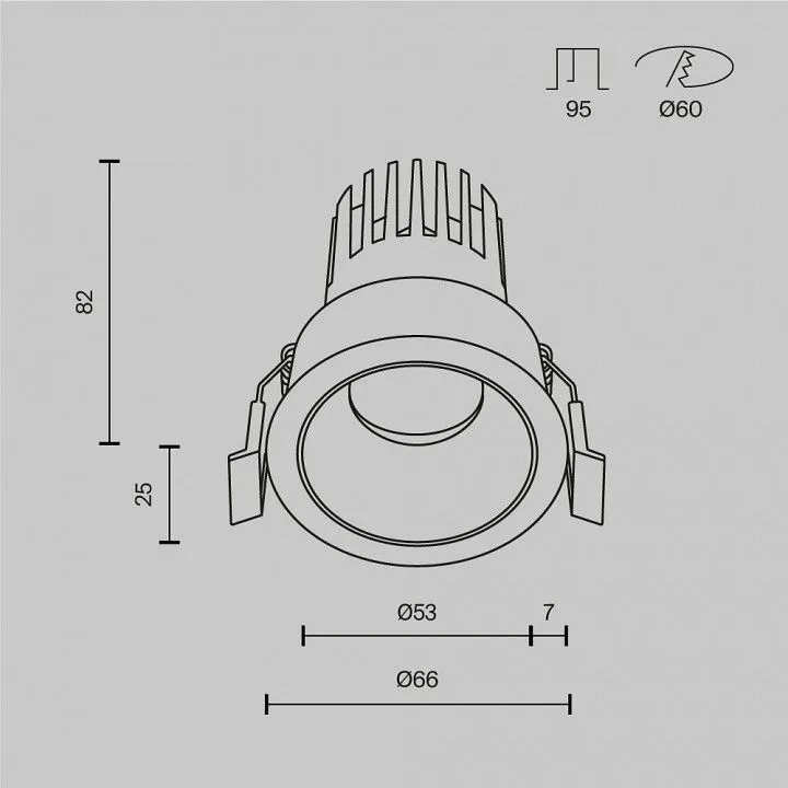 Встраиваемый светильник Maytoni Technical Омут DL123-10W-3K-W
