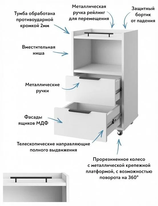 Тумба комбинированная Эконом-стандарт К-30