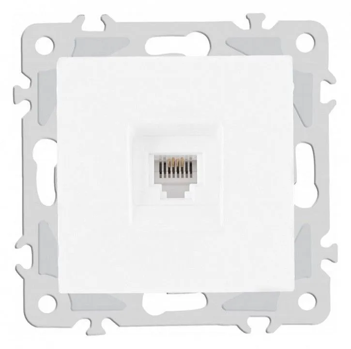 Розетка телефонная RJ-11 без рамки Arte Milano am-206 206.51-1.white