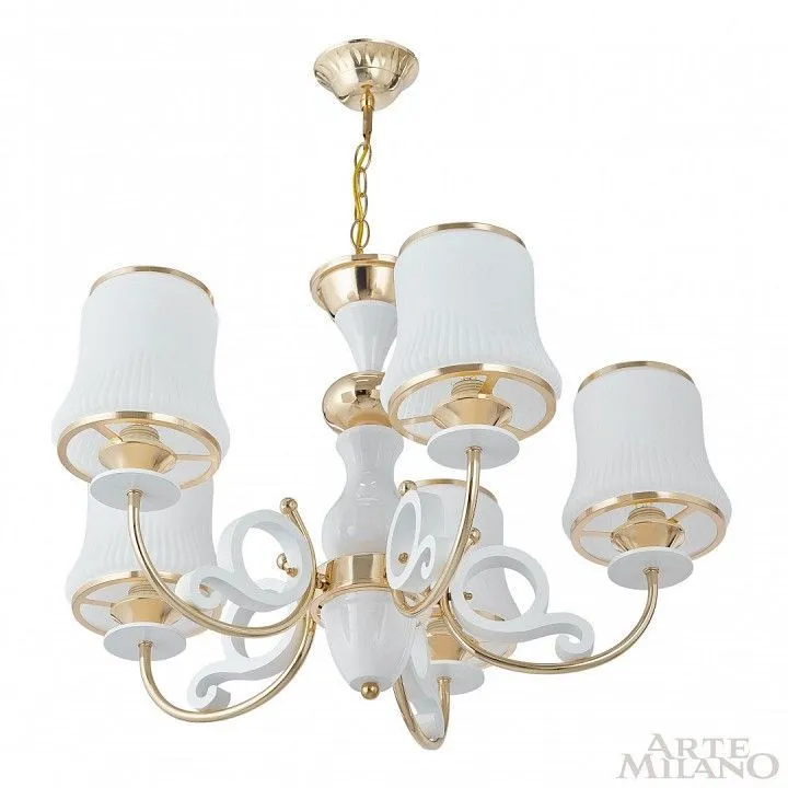 Подвесная люстра Arte Milano Florentia-1097 301097/5 Wh/Gd