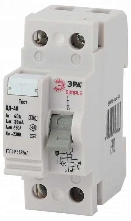 Устройство защитного отключения 2P Эра ВД-40 SIMPLE-mod-43