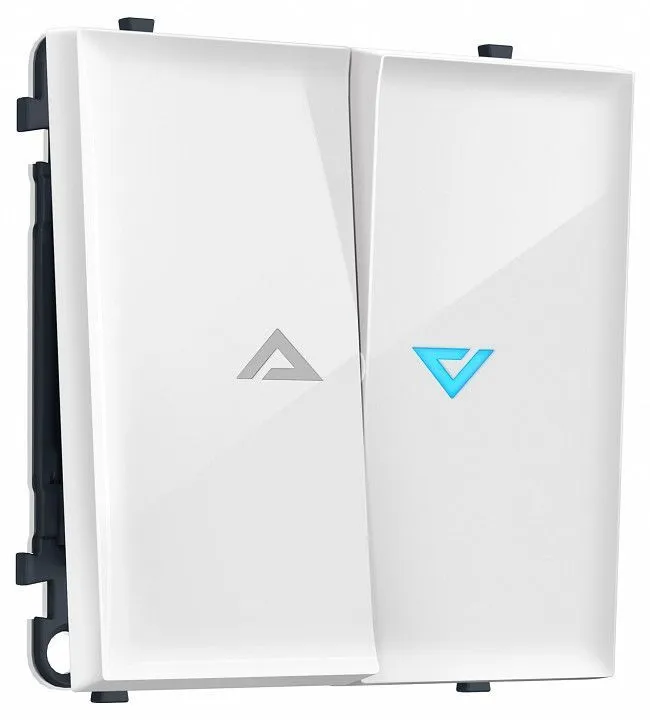 Выключатель самовозвратный двухклавишный с подсветкой, без рамки Ambrella Volt MS MS104460