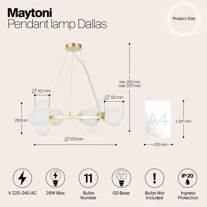 Подвесная люстра Maytoni Даллас MOD545PL-11BS