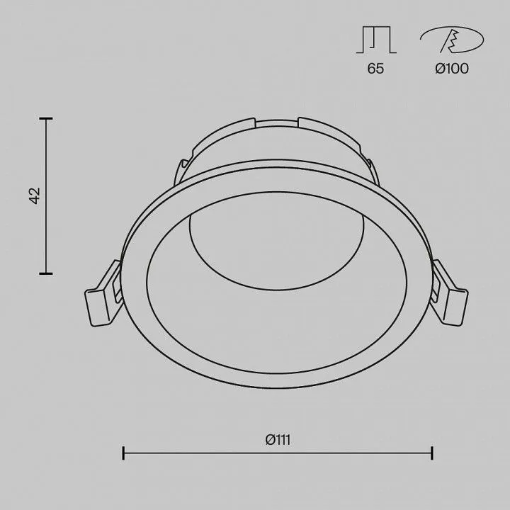Встраиваемый светильник Maytoni Technical Пай DL126-GX53-WB