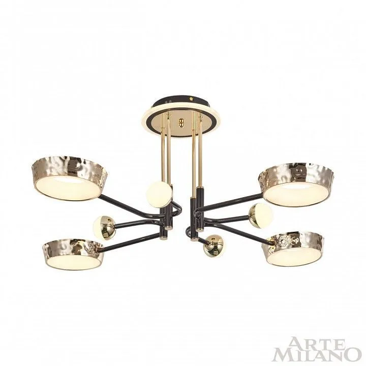 Потолочная люстра Arte Milano Ferrara-73210 273210/8 BK/GD