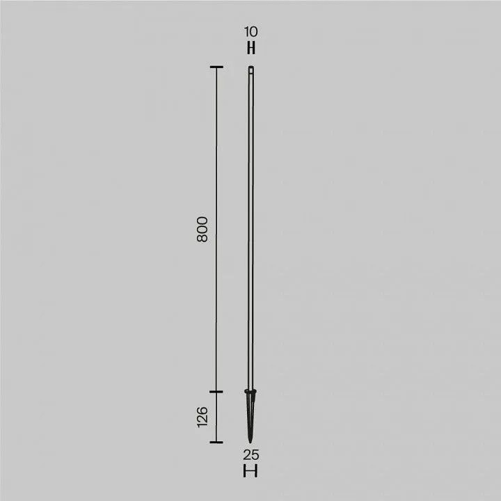 Наземный высокий светильник Maytoni Outdoor Копье O441FL-L1GF3K1