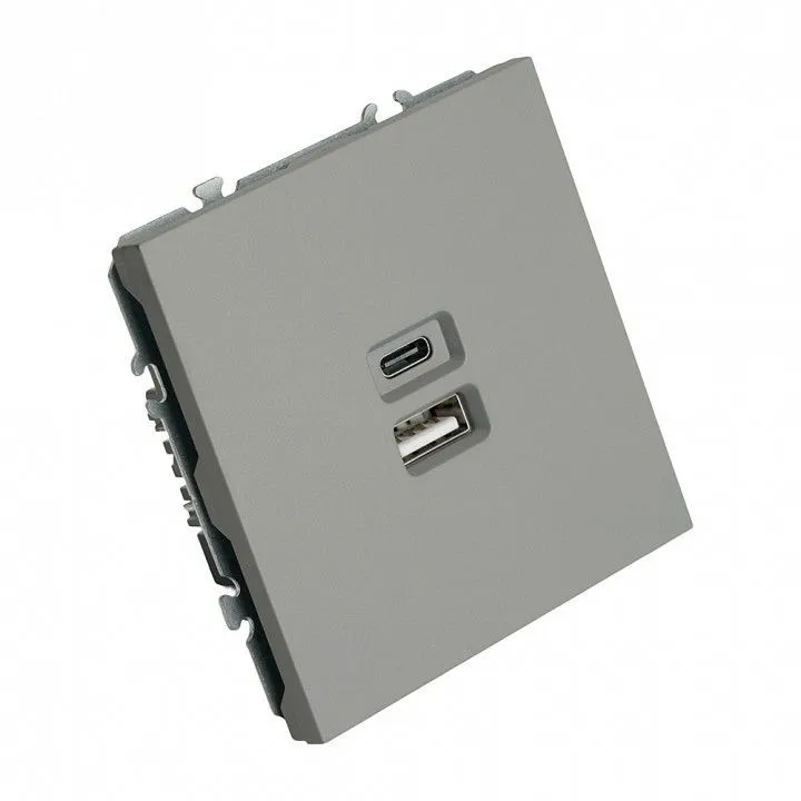 Розетка 2хUSB type A и C без рамки Stekker Эмили 49957
