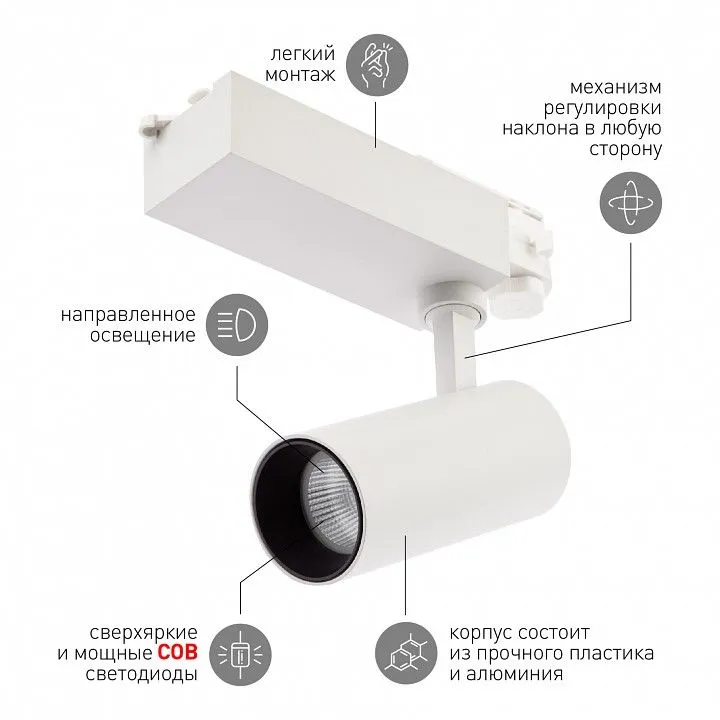 Светильник на штанге Эра  SТR-30-36-30K-W20