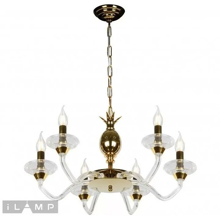Подвесная люстра iLamp Flo YT2049-6 GD+Cear