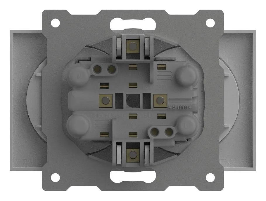 Розетка двойная без заземления, без рамки Elbi Eleсtriс Zena Vega 609-015600-908