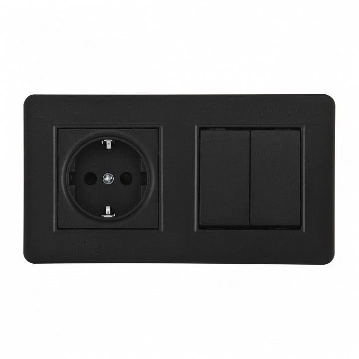 Блок с выключателями двухклавишными Arte Milano SET16-2 SET16-2-40-1-30-2 black