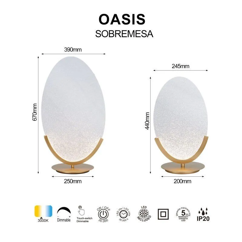 Настольная лампа декоративная Mantra OASIS 9653