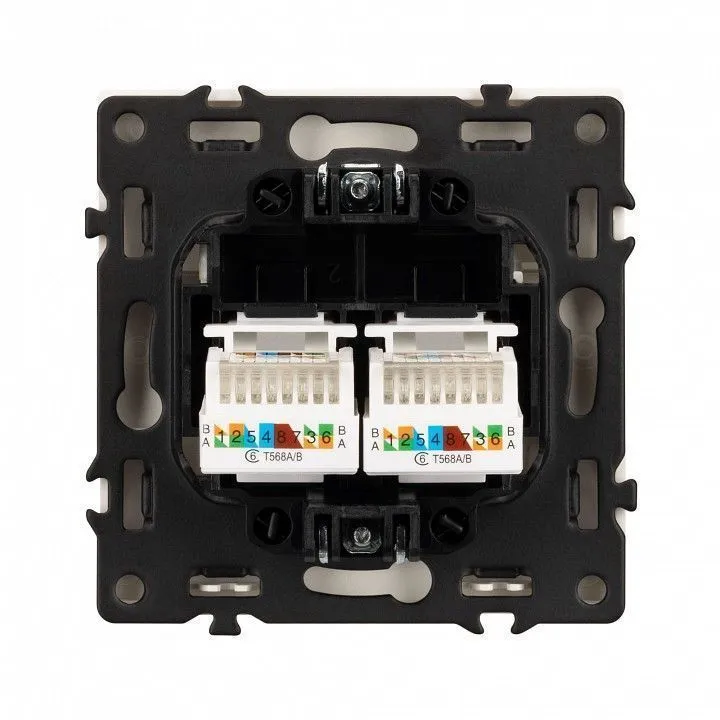 Розетка двойная Ethernet RJ-45 без рамки Arlight NOBE 054312(1)