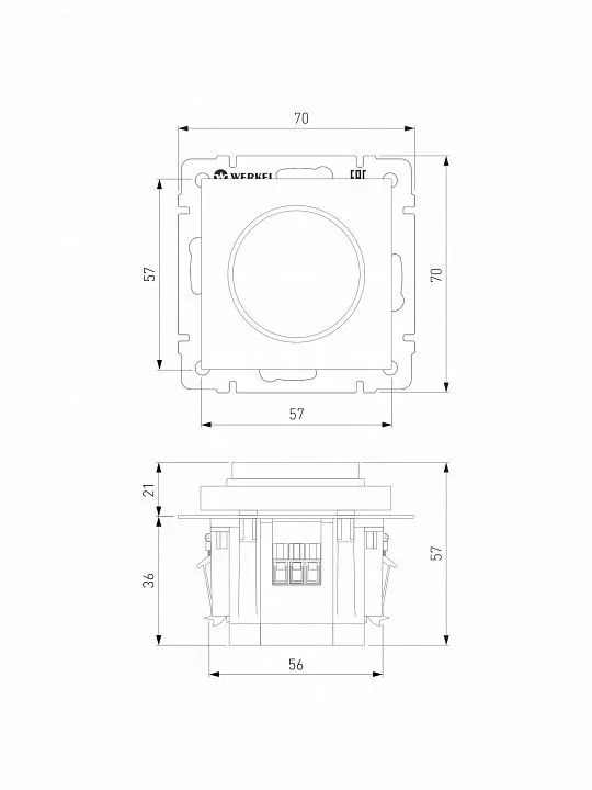 Диммер с подсветкой без рамки Werkel  W1142101