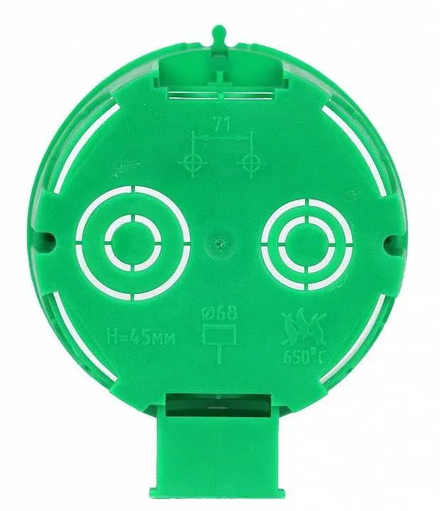 Подрозетник Эра  KUTS1-68-45-green