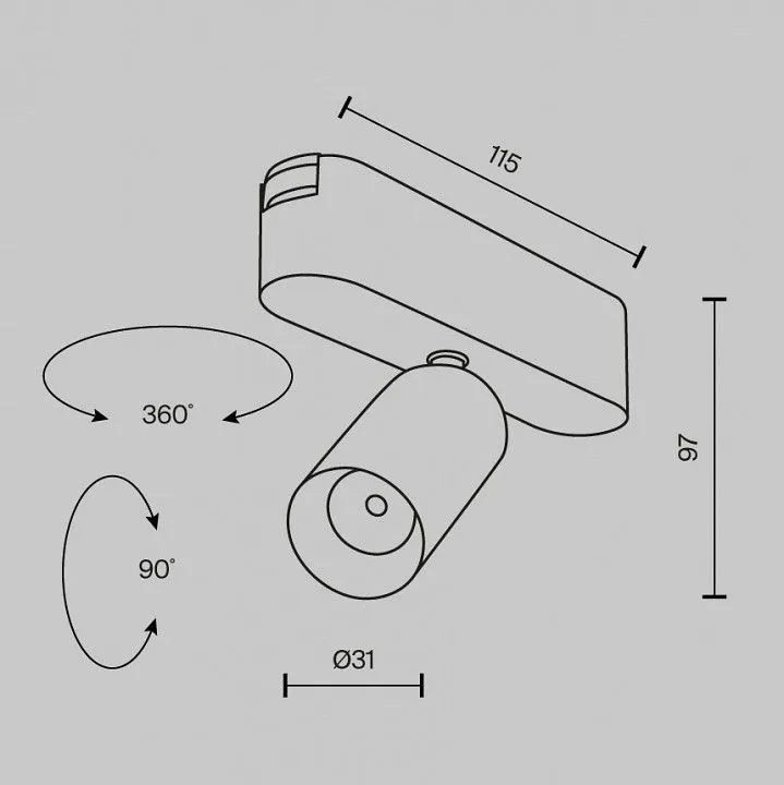 Светильник на штанге Maytoni Technical Фокус TR103-1-5W3K-M-W